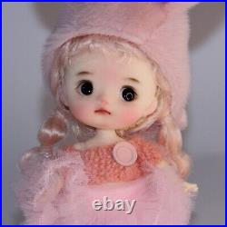 New 1/12 Ball Jointed 15cm BJD Doll + Handpainted Face Makeup + Cute Hat Clothes