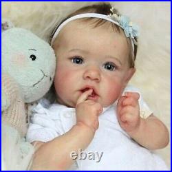 New Born Lifelike Reborn Full Silicone Body Girl Baby doll 23'' Vinyl Realistic