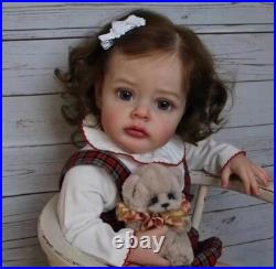 New Handmade 24'' Vinyl Silicone Reborn Baby Dolls Lifelike Doll Women Girl Gift