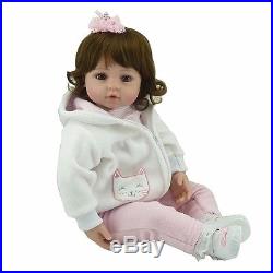New Handmade Reborn Baby Doll Newborn Toddler Soft Silicone Vinyl Baby Girl-22in