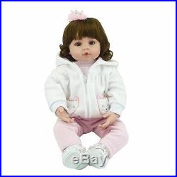 New Handmade Reborn Baby Doll Newborn Toddler Soft Silicone Vinyl Baby Girl-22in