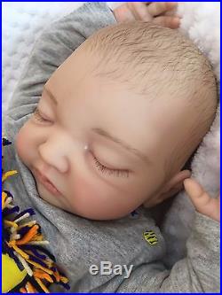 New Reborn Doll Baby Boy Ben Fake Babies Realistic 22 Big Newborn Painted Hair