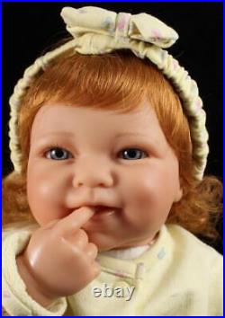 Newborn Baby Girl Custom Vinyl Artist Reborn Realistic Berenguer Doll Red Hair