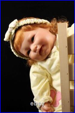 Newborn Baby Girl Custom Vinyl Artist Reborn Realistic Berenguer Doll Red Hair