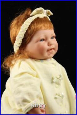Newborn Baby Girl Custom Vinyl Artist Reborn Realistic Berenguer Doll Red Hair