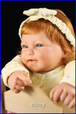 Newborn Baby Girl Custom Vinyl Artist Reborn Realistic Berenguer Doll Red Hair