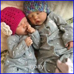 Newborn Lifelike Baby Dolls Twin Baby 17 Reborn Vinyl Twin Real Life