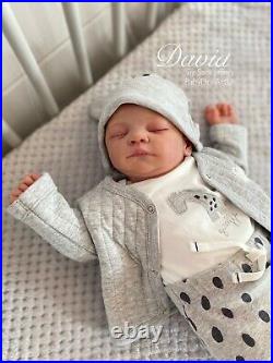 Newborn Reborn Baby Boy David (Tina Kewy) By UK Artist Sara Jeffery