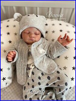 Newborn Reborn Baby Boy David (Tina Kewy) By UK Artist Sara Jeffery