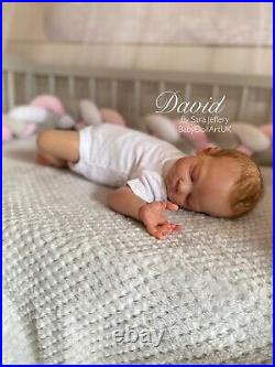 Newborn Reborn Baby Boy David (Tina Kewy) By UK Artist Sara Jeffery