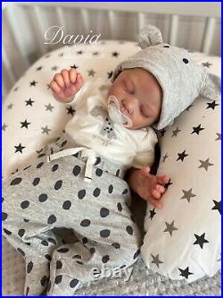 Newborn Reborn Baby Boy David (Tina Kewy) By UK Artist Sara Jeffery