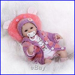 Nicery Reborn Baby Doll Soft Silicone Vinyl 18inch 45cm Magnetic Mouth Lifelike