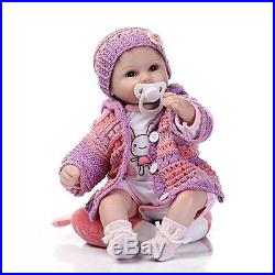 Nicery Reborn Baby Doll Soft Silicone Vinyl 18inch 45cm Magnetic Mouth Lifelike