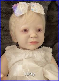 OOAK Albino Toddler Emmy Girl Reborn Baby Doll