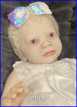 OOAK Albino Toddler Emmy Girl Reborn Baby Doll