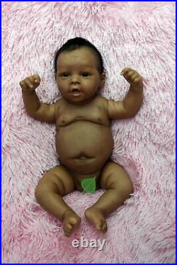 OOAK Biracial Reborn Baby Girl Doll Full Torso Vinyl