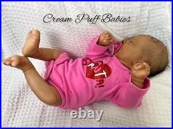 OOAK Reborn Baby Girl Doll Black Baby Biracial Reborn Doll Ethnic Reborn African