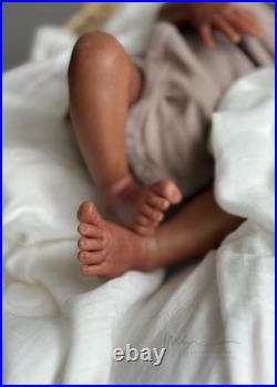 OOAK Reborn Baby Quinlyn by Bonnie Brown & Adrie Stoete Biracial QUICK Ship