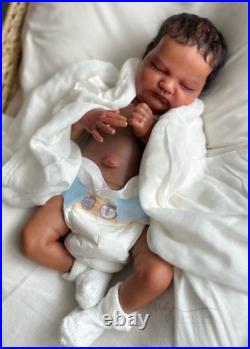 OOAK Reborn Baby Quinlyn by Bonnie Brown & Adrie Stoete Biracial QUICK Ship