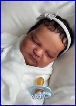 OOAK Reborn Baby Quinlyn by Bonnie Brown & Adrie Stoete Biracial QUICK Ship