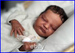 OOAK Reborn Baby Quinlyn by Bonnie Brown & Adrie Stoete Biracial QUICK Ship