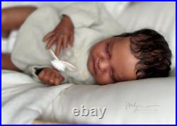 OOAK Reborn Baby Quinlyn by Bonnie Brown & Adrie Stoete Biracial QUICK Ship