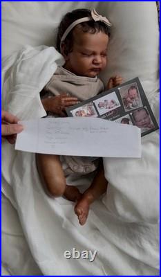 OOAK Reborn Baby Quinlyn by Bonnie Brown & Adrie Stoete Biracial QUICK Ship