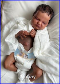 OOAK Reborn Baby Quinlyn by Bonnie Brown & Adrie Stoete Biracial QUICK Ship