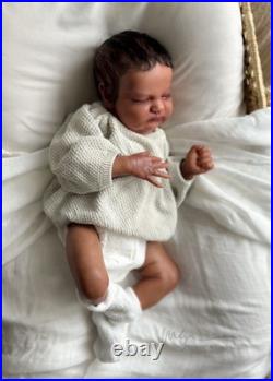 OOAK Reborn Baby Quinlyn by Bonnie Brown & Adrie Stoete Biracial QUICK Ship