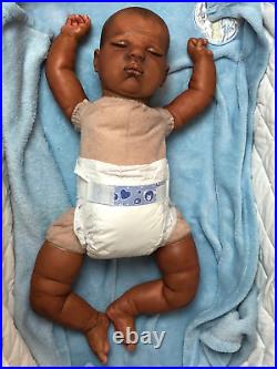 OOAK Reborn Sweetie by Donna Rupert Hand painted 21 Baby Doll AA Ethnic Black