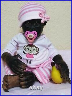 Ooak Ashton Drake Reborn baby BONOBO Monkey/Chimp? 22 Therapy doll Ooak Ashton Drake Reborn baby BONOBO Monkey/Chimp? 22 Therapy doll