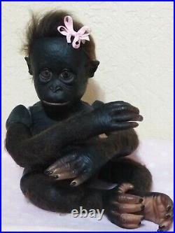 Ooak Ashton Drake Reborn baby BONOBO Monkey/Chimp? 22 Therapy doll