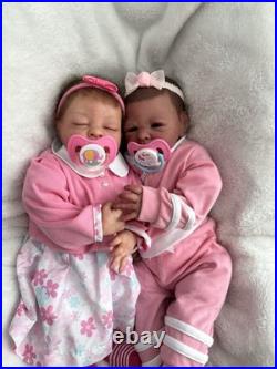 Ooak Reborn Baby Girl Doll, Teagan By BB, Rooted Brown Hair, Asleep, Weighted