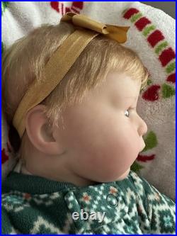 Ooak Reborn Holly Big Reborn Baby Doll. Rooted Hair. Weighted. Darling Blue Eyes
