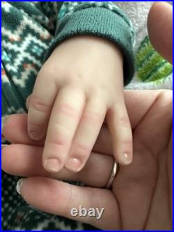 Ooak Reborn Holly Big Reborn Baby Doll. Rooted Hair. Weighted. Darling Blue Eyes