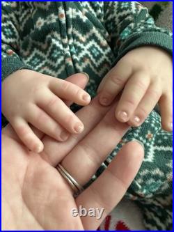 Ooak Reborn Holly Big Reborn Baby Doll. Rooted Hair. Weighted. Darling Blue Eyes