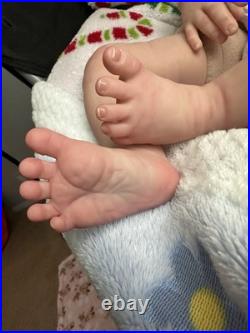 Ooak Reborn Holly Big Reborn Baby Doll. Rooted Hair. Weighted. Darling Blue Eyes