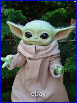 Ooak Reborn, baby Boy, reborn baby, Yoda doll art, rooted with premium mohair