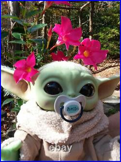 Ooak Reborn, baby Boy, reborn baby, Yoda doll art, rooted with premium mohair