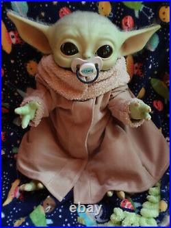 Ooak Reborn, baby Boy, reborn baby, Yoda doll art, rooted with premium mohair