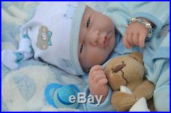PJs BUNNY BERENGUER LA NEWBORN MANY EXTRAS BABY BOY DOLL FOR REBORN / PLAY