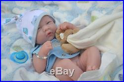 PJs BUNNY BERENGUER LA NEWBORN MANY EXTRAS BABY BOY DOLL FOR REBORN / PLAY