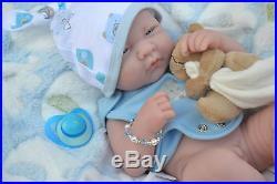 PJs BUNNY BERENGUER LA NEWBORN MANY EXTRAS BABY BOY DOLL FOR REBORN / PLAY