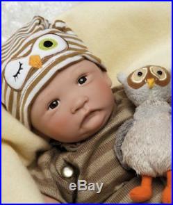 Paradise Galleries HOOT! HOOT! Newborn Realistic Handmade Boy Reborn Baby Doll