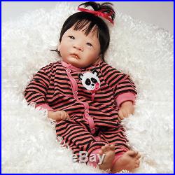 Paradise Galleries Panda Twin Girl Newborn Realistic Handmade Reborn Baby Doll