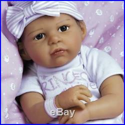 Paradise Galleries Real Life Silicone Vinyl Hispanic Reborn Baby Doll Princess