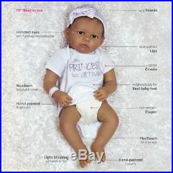 Paradise Galleries Real Life Silicone Vinyl Hispanic Reborn Baby Doll Princess