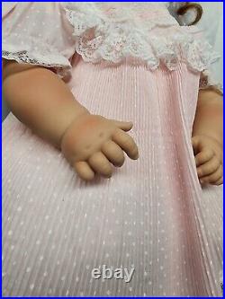 Pat Secrist Doll Flower 20 Vinyl Weighted Baby Doll 20 Wears 0-3 Month Cloths