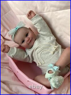 Pinky Lifelike Reborn Baby Dolls 20 inches Soft Vinyl Realistic Newborn Baby