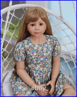 Pinky Reborn 47Inch Reborn Toddler Dolls, Huge Baby Full Body Hard Vinyl Masterpi